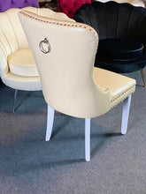 Scaun tapitat AUGUST , piele eco CREM